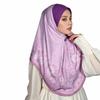 Breathable Eid Al-Fitr Long Floral Turban Adjustable Cotton Printed Arab Lady Headscarf Versatile Multiple Colors