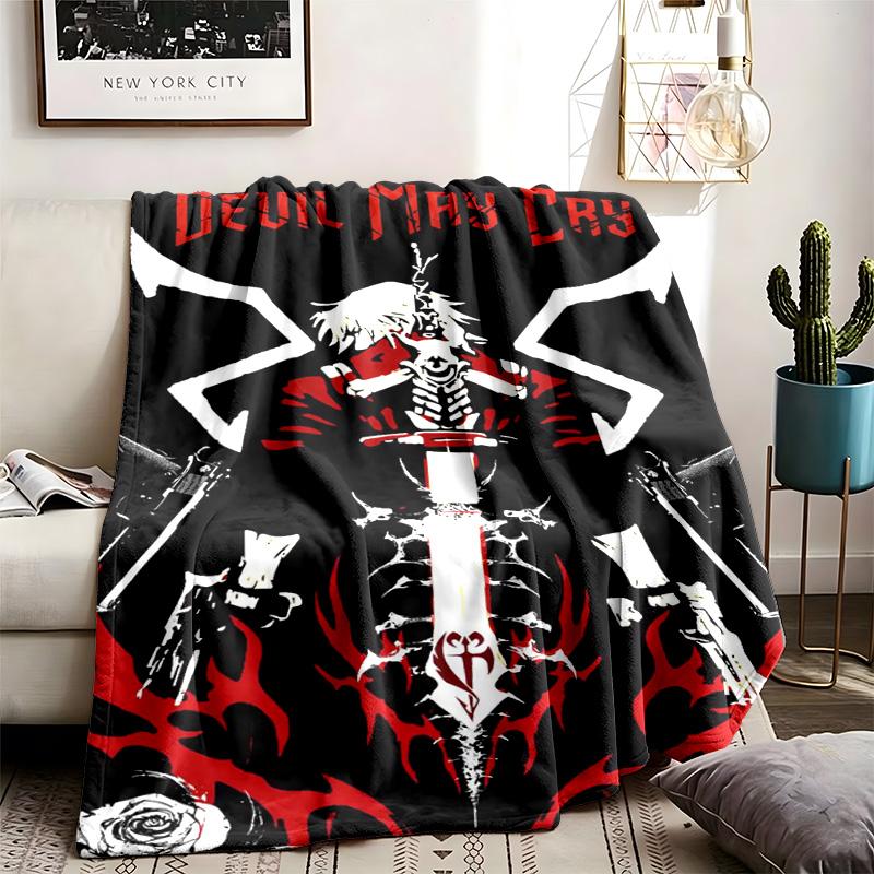 Devil May Cry Theme Blanket Suitable For The Sofa Camping And Travel Made Of Soft Flannel Material An Ideal Gift For Occasions Such As Birthday
