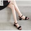 Sandały rzymskie baśniowy baśniowy styl delikatne buty letnie 2025 nowe wszechstronne buty wieczorowe słowo z grubym obcasem wysokie obcasy