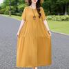 Elegantes Sommerkleid für Damen, Vintage-Kleidung, Übergröße, lässig, kurzärmelig, lange Kleider