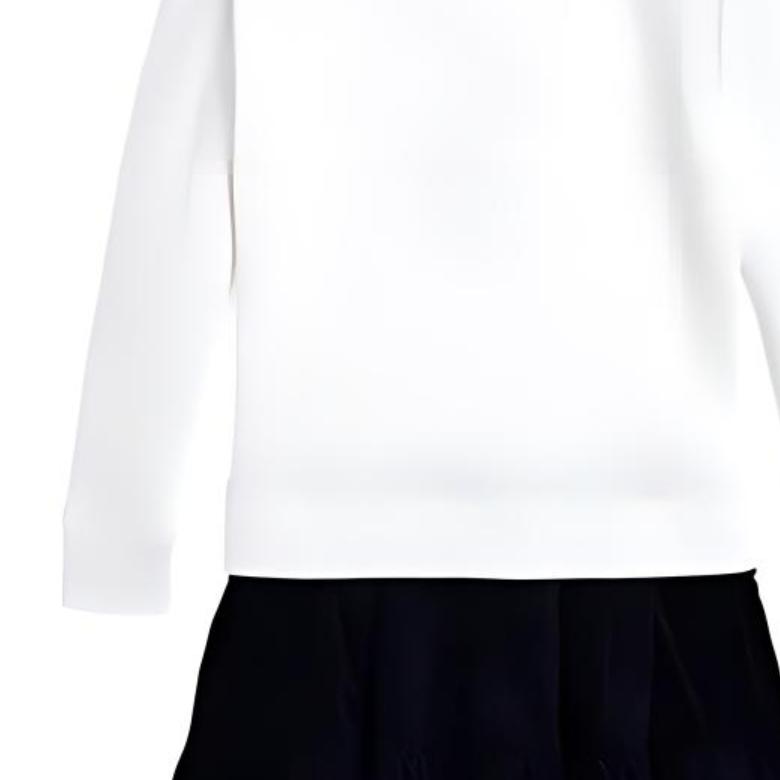 Polo Ralph Lauren Color Block Logo Long Sleeve Dress Kids Dresses White 313950935-001