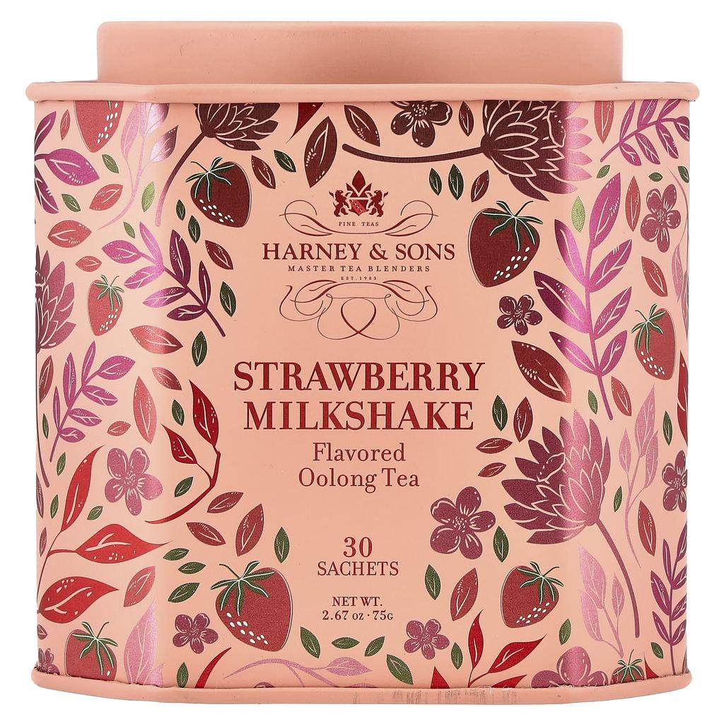 Harney & Sons, Oolong Tea, Strawberry Milkshake, 30 Packets, 75g (2.67oz)
