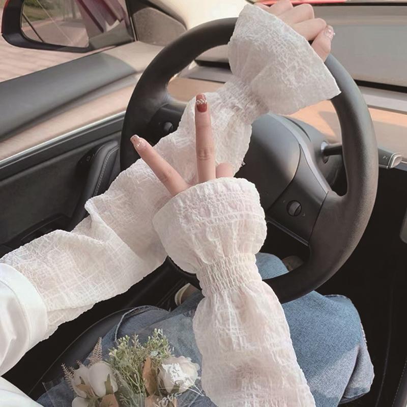 Summer Ice Silk Sunscreen Sleeve Loose Ice Sleeve Breathable Horn Sleeve