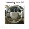 Perforated Leather Car Accessories Steering Wheel Cover Sticker Trim For Honda City 2002-2008 Civic 2002-2005 Fit Jazz 2001-2005