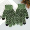 Knitted Gloves Warm Winter Thickened Non-slip Wool Outdoor Riding Wear-resistant Cold-proof Breathable Five-finger Gloves