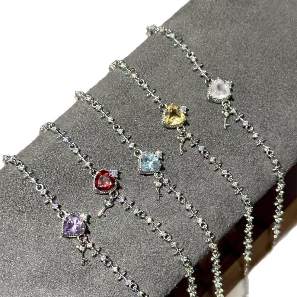 Zircon Square Pull-Out Bracelet: Korean Chic, Simple, Versatile Light Luxury Bangle for Everyday Elegance