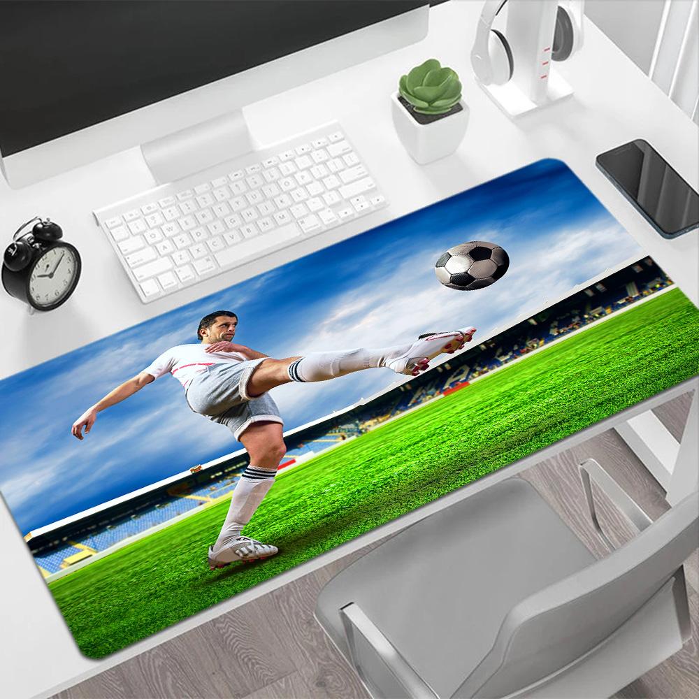 Soccer Ball Field Large Mouse Pad Keyboard Mat Desktop Mouse Pad Non-Slip Rubber Base Office Desk Accessory