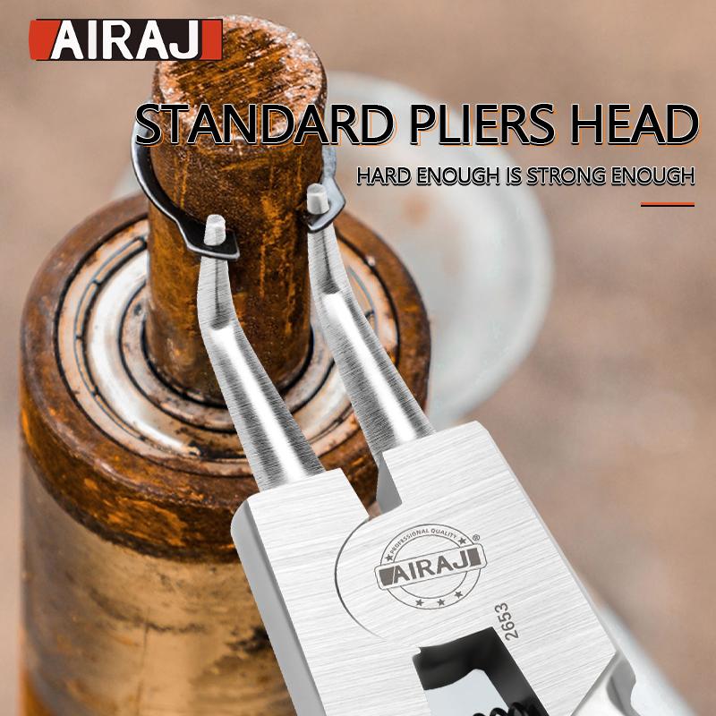 AIRAJ 5-In Circlip Pliers Needle nose Pliers Retaining Ring Pliers for Removing Installing Puller Locking Rings Shafts Hand Tool