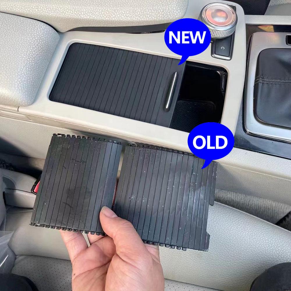 Car Console Cup Holder Blind Cover Zipper Rolling Curtain For Mercedes Benz W204 C Class W212 E Class C180 C200 C220 E200