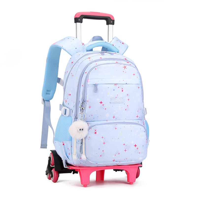 Zaino Scolastico per Bambini Zaino con Ruote per Ragazze Zaino con Ruote Zaino Scolastico per Studenti Con Ruote Trolley Borsa per Libri Bagaglio da Viaggio