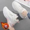 Cotton Shoes 22 Winter New Sports Shoes Fleece Thickened Thermal Casual Shoes Leather Surface