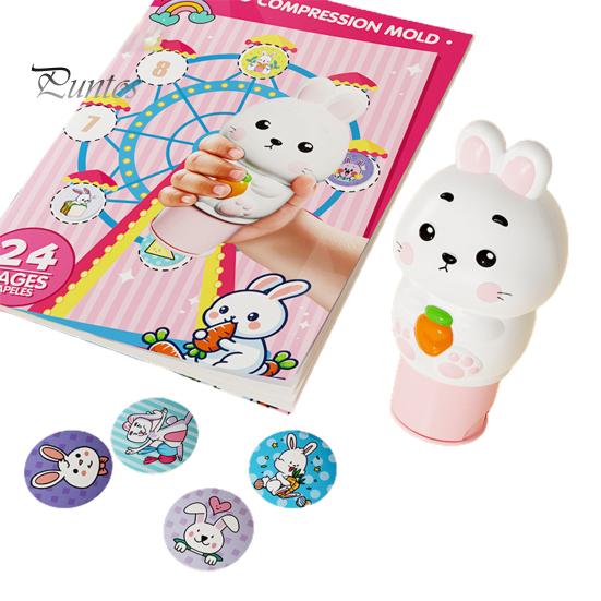 Sticker Stamper Set 100-Page Cute Pattern Stickers Arts And Crafts Fidget Toy Collectible Cartoon Character