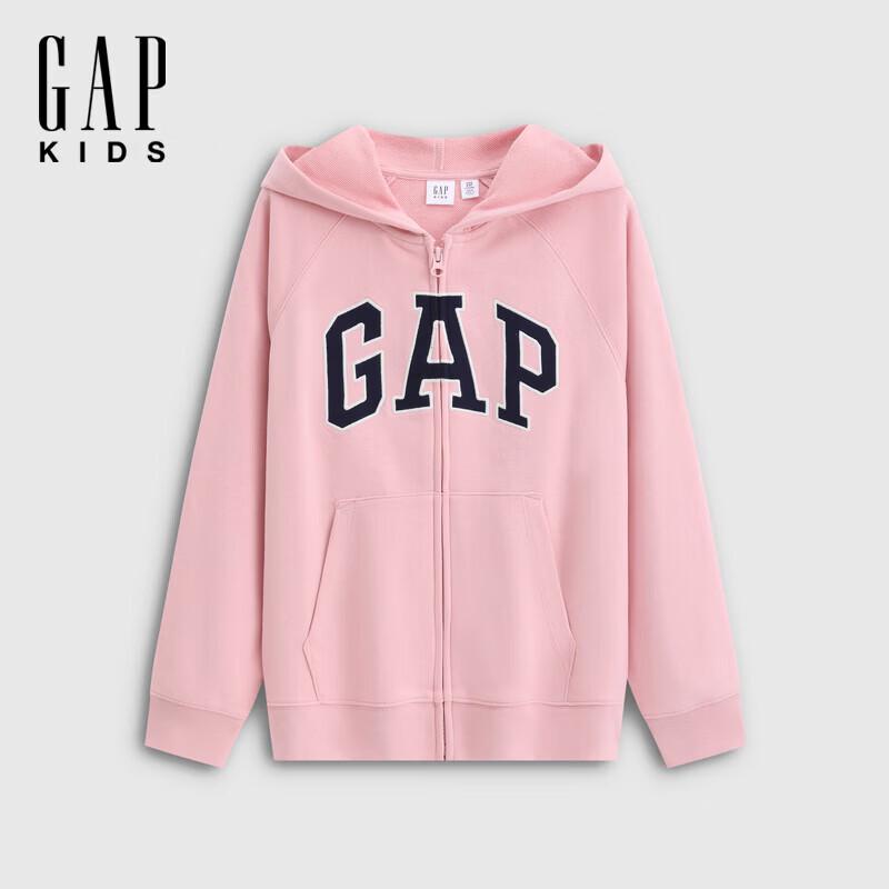 GAP Girls' Logo Terry Loose Hooded Sweatshirt