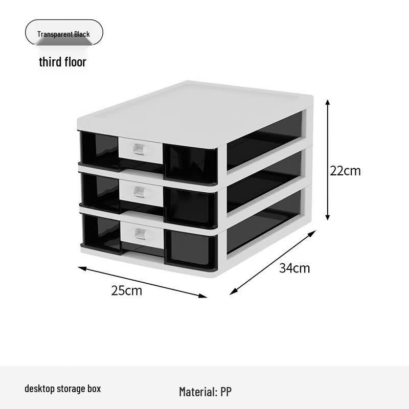 MOLUONA 3-Layer Desktop Locking File Cabinet