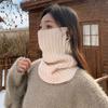 Korean Style Knitted Scarf Solid Color Pullover Wool Bib Simple Turtleneck Fake Collar  Women
