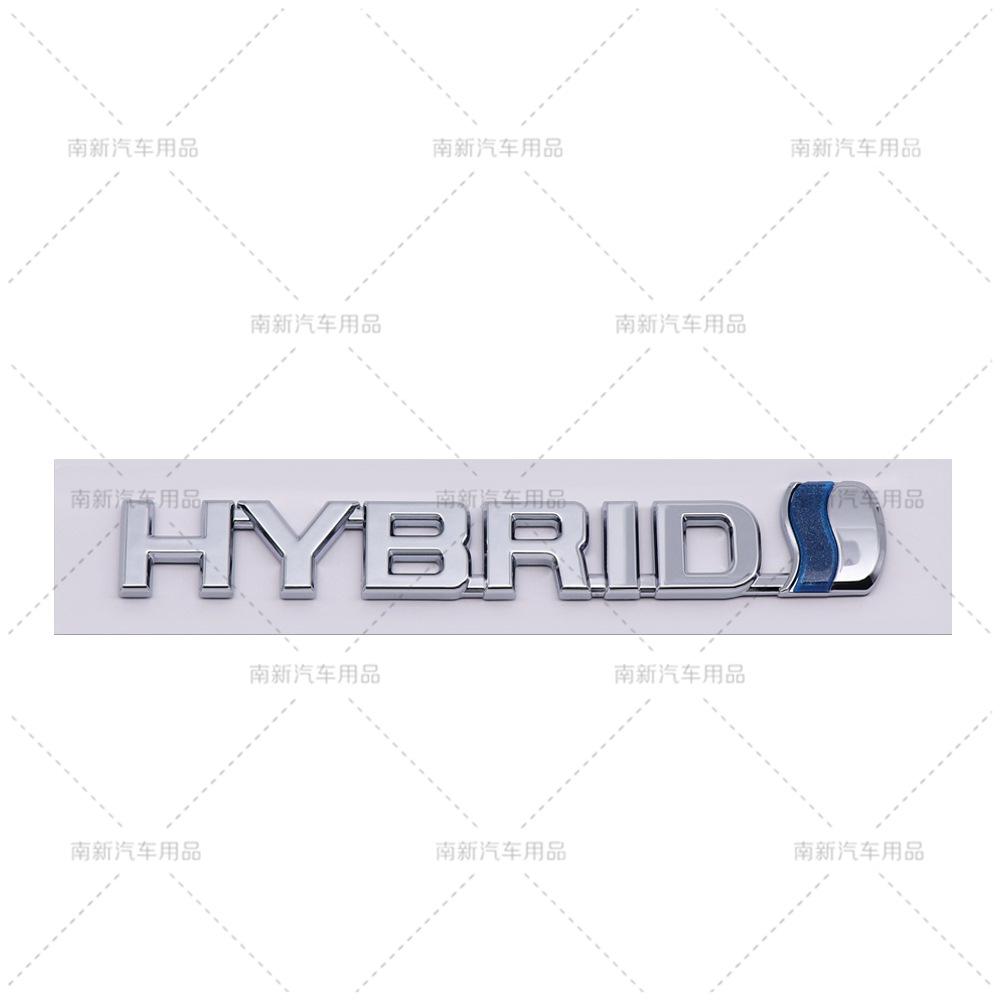 3D ABS HYBRID Logo Side Fender Rear Trunk Emblem Badge Car Sticker Decals For Prius Camry Crown Auris Rav4 Yaris L Highlander