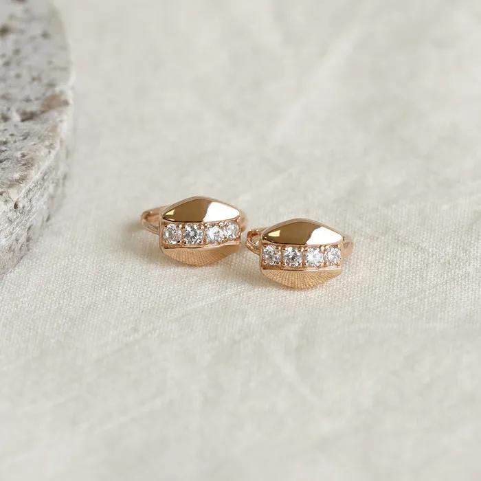[14K gold] Riley Cubic Earrings