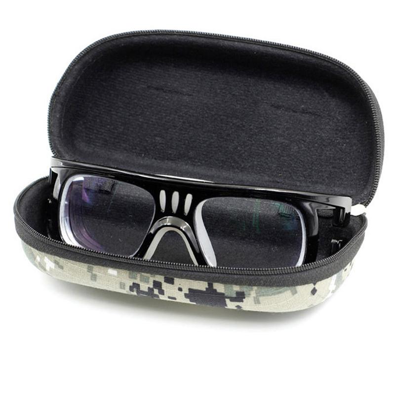 Camouflage Glasses Case Outdoor Sports Zipper Box Thickened Anti-stress Sunglasses Case Portable Glasses Storage Box
