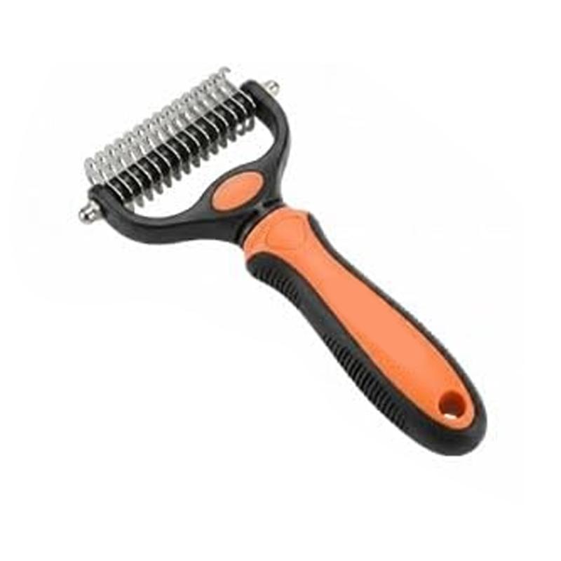 Massage Feature Pet Grooming Tool Deshedding Brush for Dog Cats Double Side Design Hair Remover Comfort Experience Knot Remover