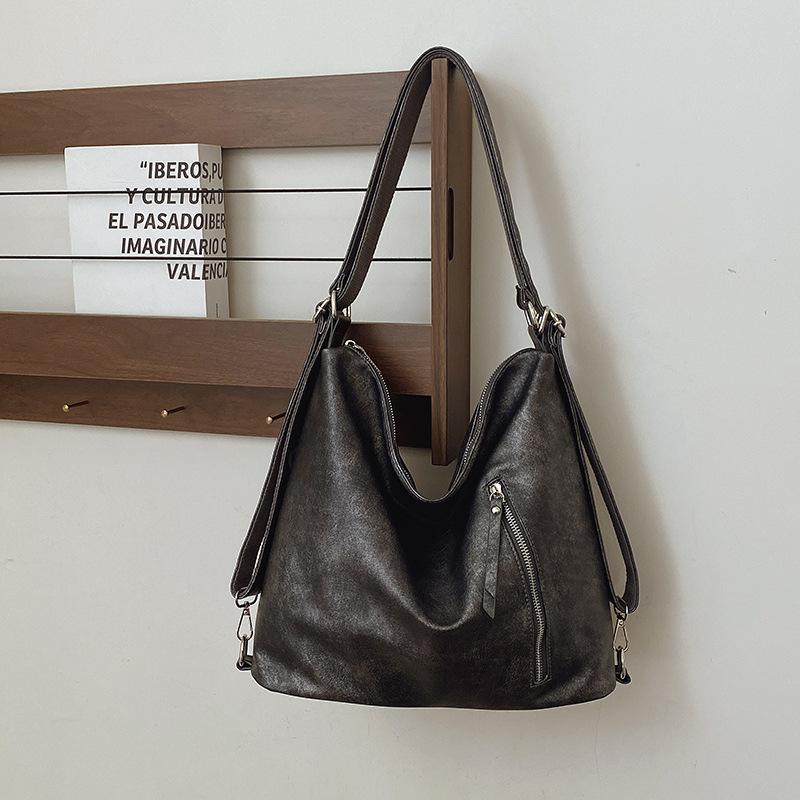 

Ретро нишевая сумка подмышку женская весенняя новая нишевая высококлассная сумка-тоут большой вместимости сумка-мессенджер 32*12*29cm чёрный