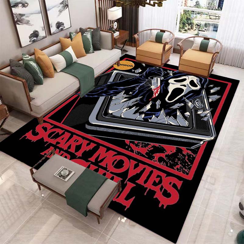 Horror Halloween Carpet for Living Room Home Decoration Sofa Coffee Table Area Rugs Mat Bathroom Non-slip Floor Mat