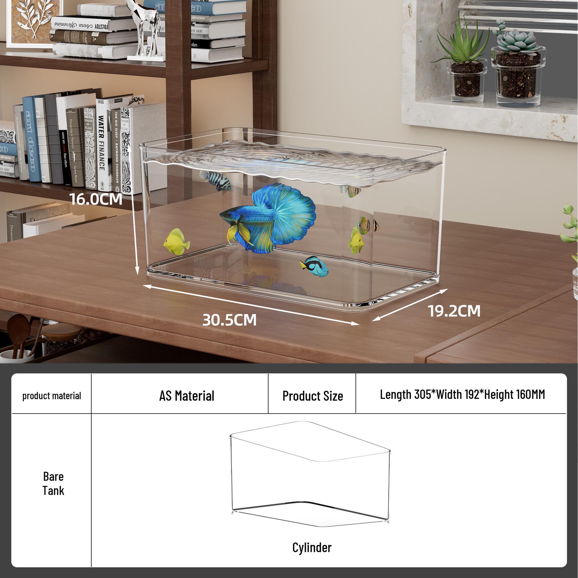 

Ultra-White Rectangular Plastic Aquascaping Fish Tank