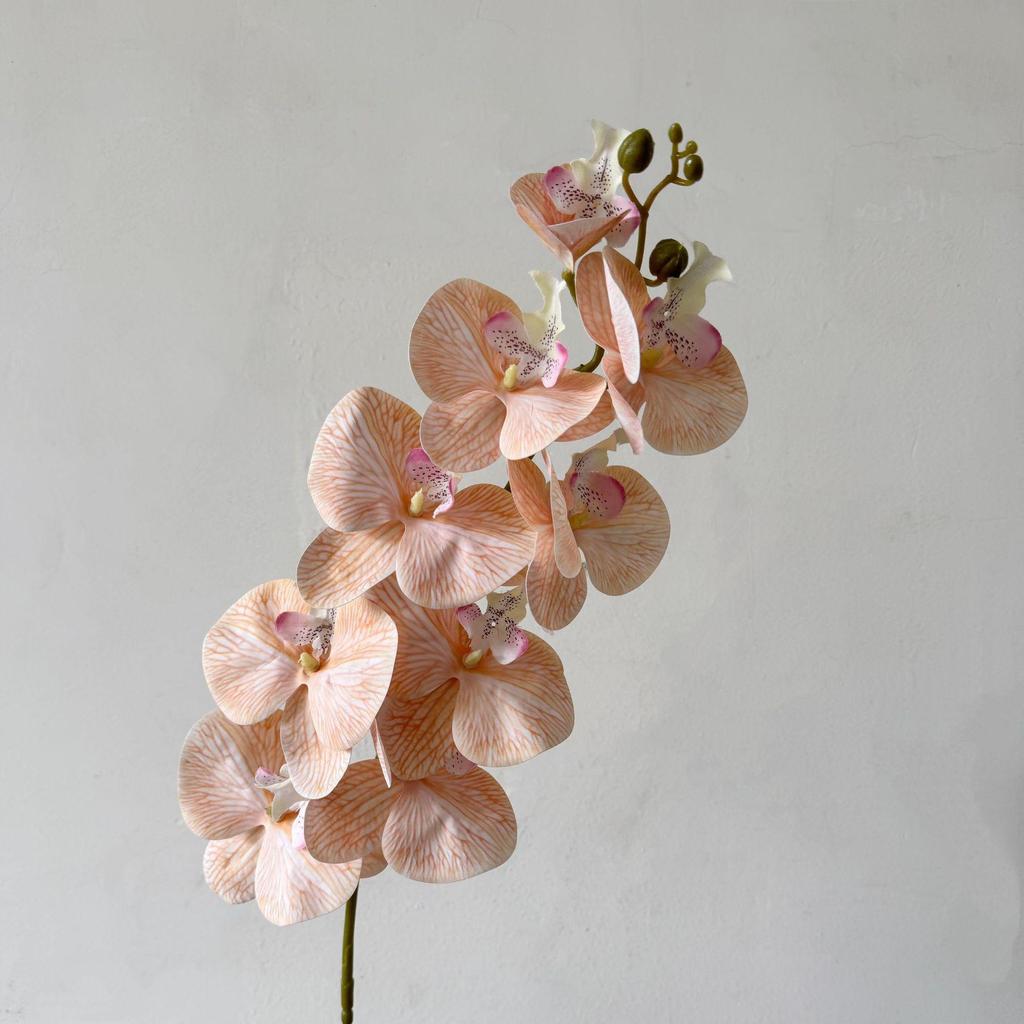 Bionic Phalaenopsis Floral Arrangement: Realistic Fake Flower Decor for Living Room or Dining Table.