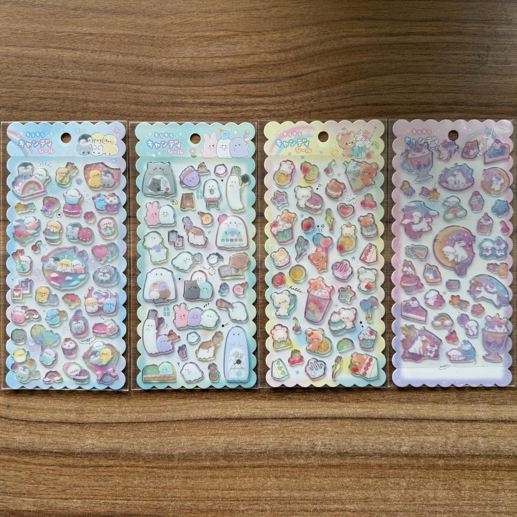 4Sheets Shiny Cute Animal Stickers Waterproof Decorative Stickers For Scrapbook Notebook Stationery Sticker Story Store
