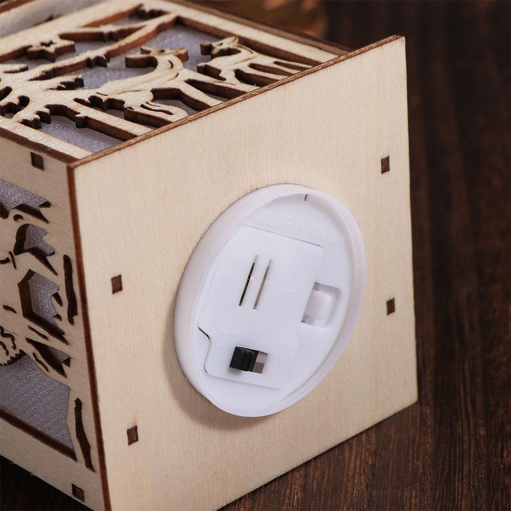 Luminous Wood Village House Glowing Wooden Christmas Cabins Creative   Christmas Tree