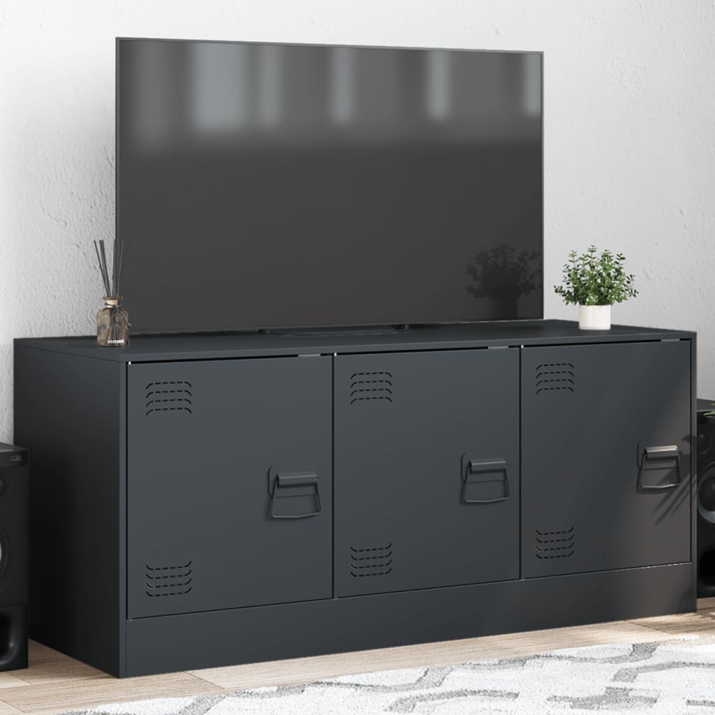 Vidaxl Szafka Pod Telewizor, Antracytowa, 99X39X44 Cm, Stalowa