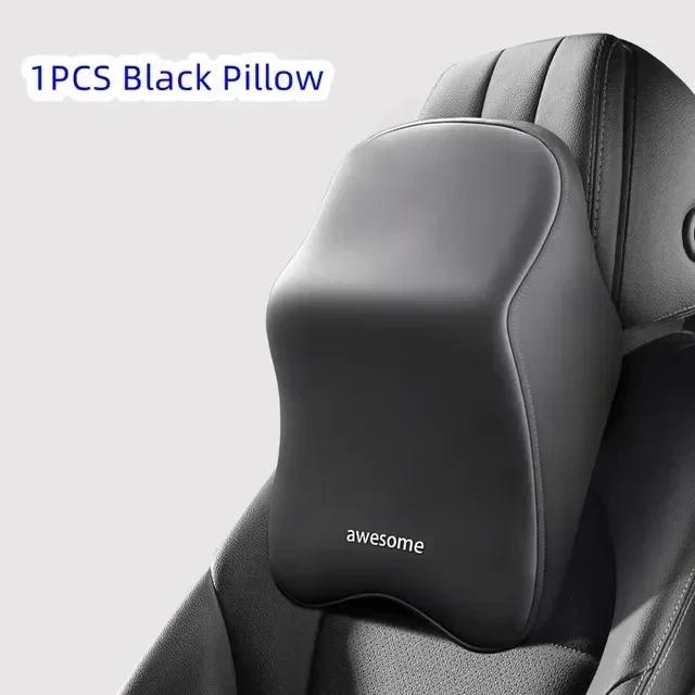 Car Lumbar Back Support Headrest Neck Pillow Memory Foam Lumbar Pillow Universal Soft Neck Pillows Cushion Car Seat Cushion