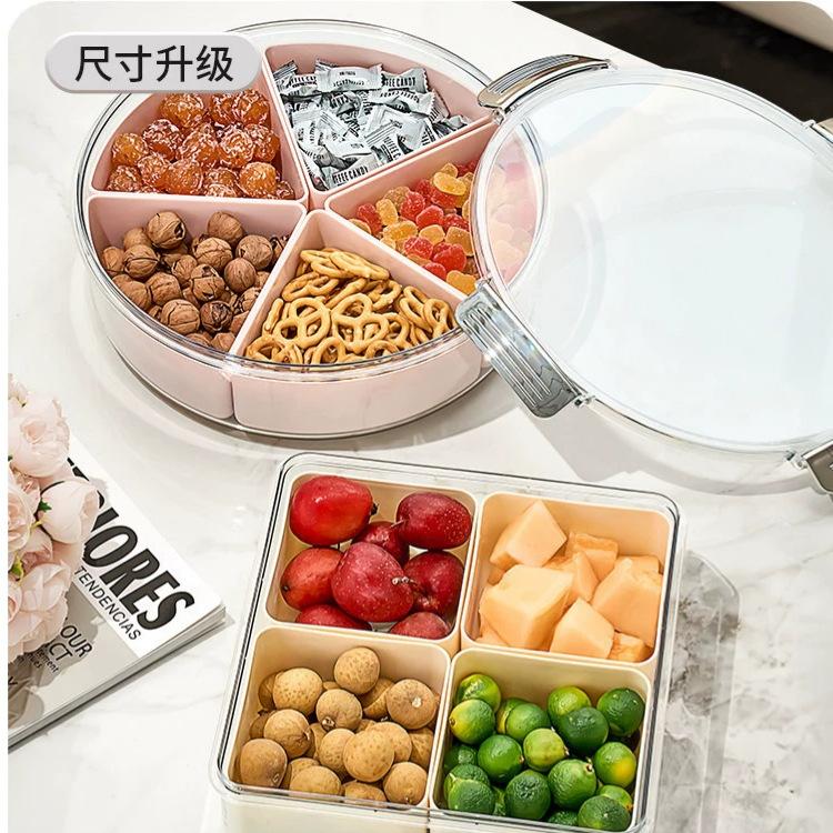 Fruit plate Premium dry fruit plate Home living room compartment Candy box Dried fruit box Snack nut snack box Fruit plate