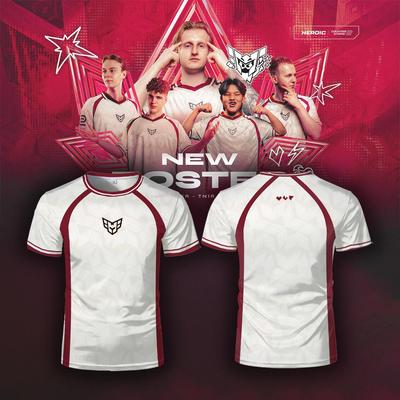 CS2 Esports Club HEROIC Team Uniforms CSGO Professional League Player Training Jerseys Fan Custom Breathable Men's T-shirts