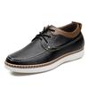 Italian Style Men's Genuine Leather Casual Shoes Outdoor Oxford Shoes Anti Slip Wear-resistant Men's Height Increasing Shoes