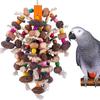 Colorful Corn Cob Chew Toy for Large Parrots - Fruit String for Macaws and Grey Parrots