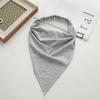 Woman Long Solid Summer Head Scarf Cotton Triangle Bandanas Lady Fashion Elastic Hairband Girls Large Bohemian Hair Accessories