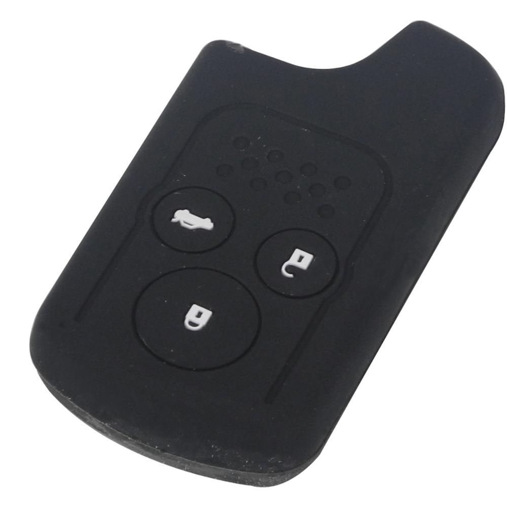 Jingyuqin 3 Buttons Remote Silicone Car-Styling Key Cover Case Set Stickers For Honda Accord Crv Civic 2006 2011 2013 2014 2015