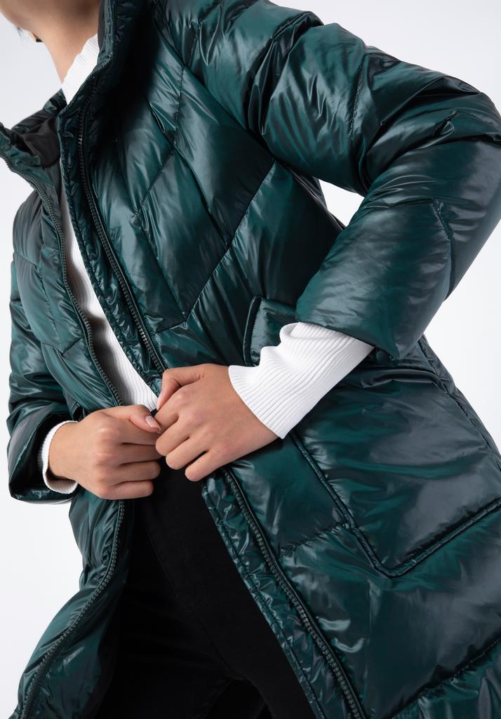 Wittchen Women's Green Nylon Hooded Down Coat