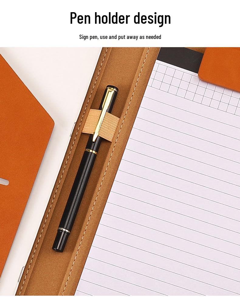 Business Data Archive: A5 Contract & A4 Conference Leather Folder with Multifunction Manager Clip Pad.