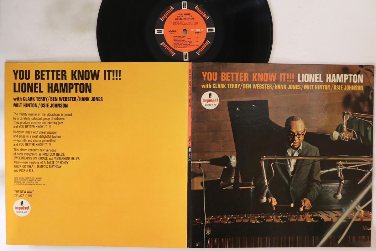 

LP Record LIONEL HAMPTON - You Better Know It AS78 IMPULSE 1965 US Jazz Used