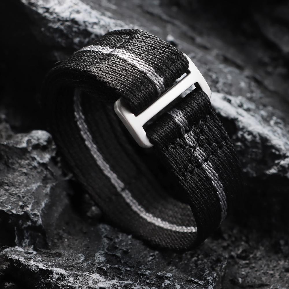 

Дышащий нейлоновый ремешок для часов 20 мм 22 мм для Seiko для Tudor тканевый холщовый браслет для военных спортивных мужских универсальный ремешок 20mm-L черный серый