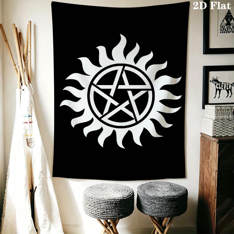 Wizard Magic & Witch Spell Pattern Home Decor Tapestry, Wall Hanging, Decorative RV Wall Cloth.ZGT0914391