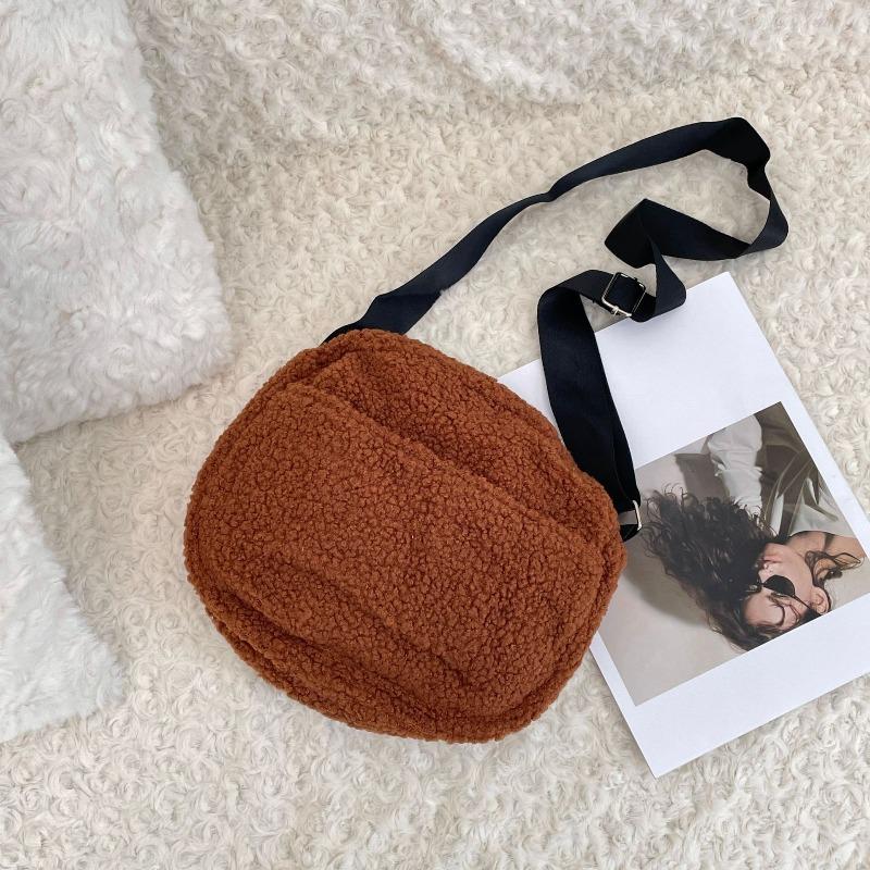 

1 нишевая сумка из овечьей шерсти, модная холщовая сумка на плечо, нагрудная сумка, регулируемый плечевой ремень, повседневная сумка-мессенджер