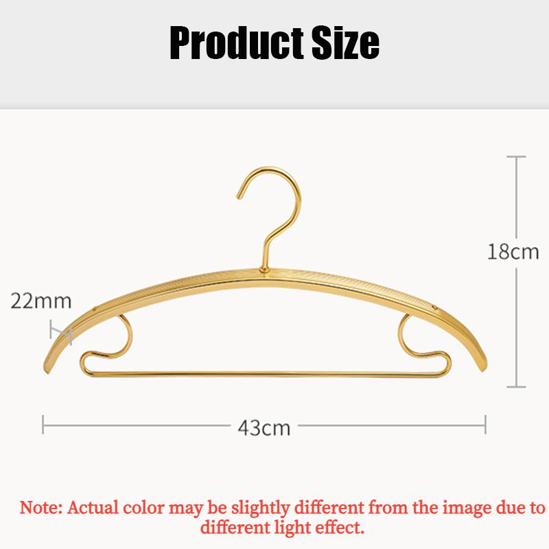 5PCS Aluminum Alloy Coat Hangers,Light Luxury 2.2CM Wide Shoulder Display Hanger for Pants Shirt Wedding Dress,Clothes Organizer