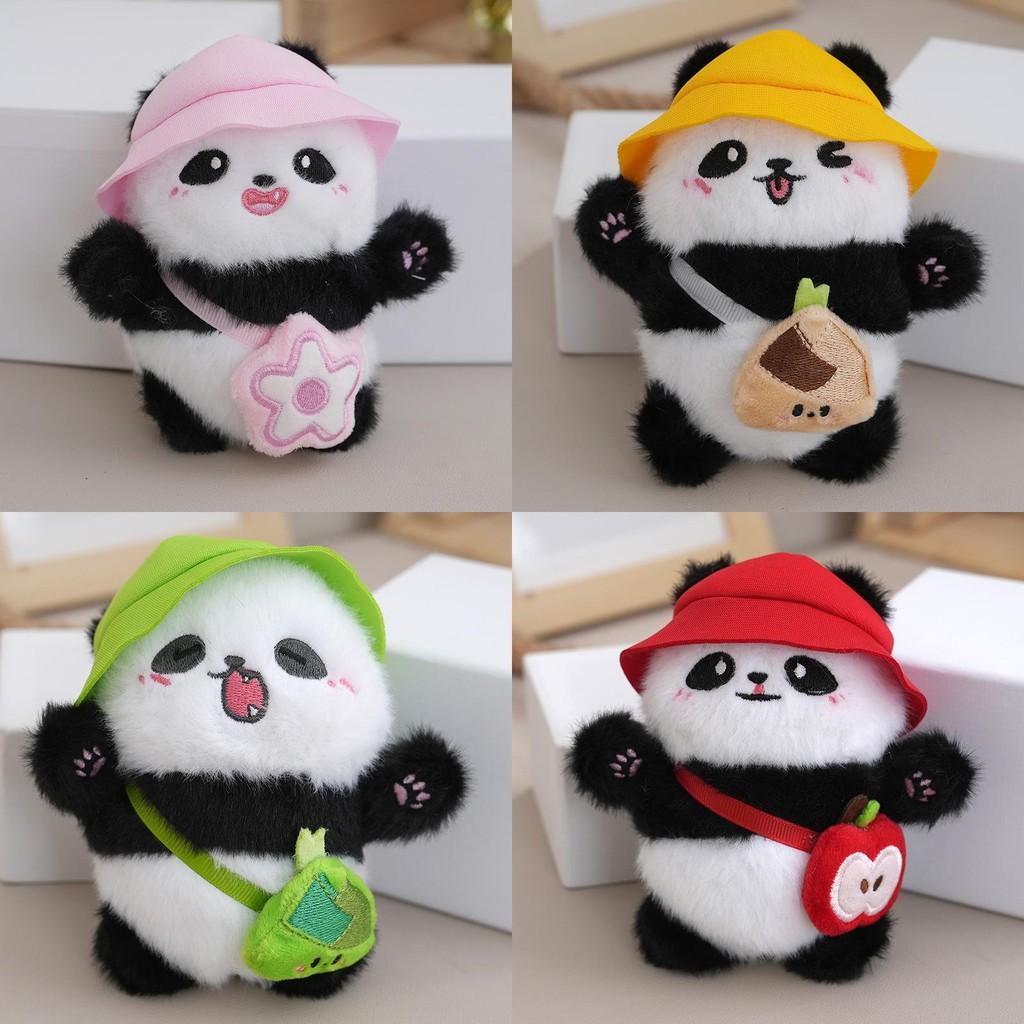 Rozkošná Roztomilá Plyšová Panda Přívěsek na Klíče Panenka Měkké Vycpané Zvířátko Přívěsek na Batoh