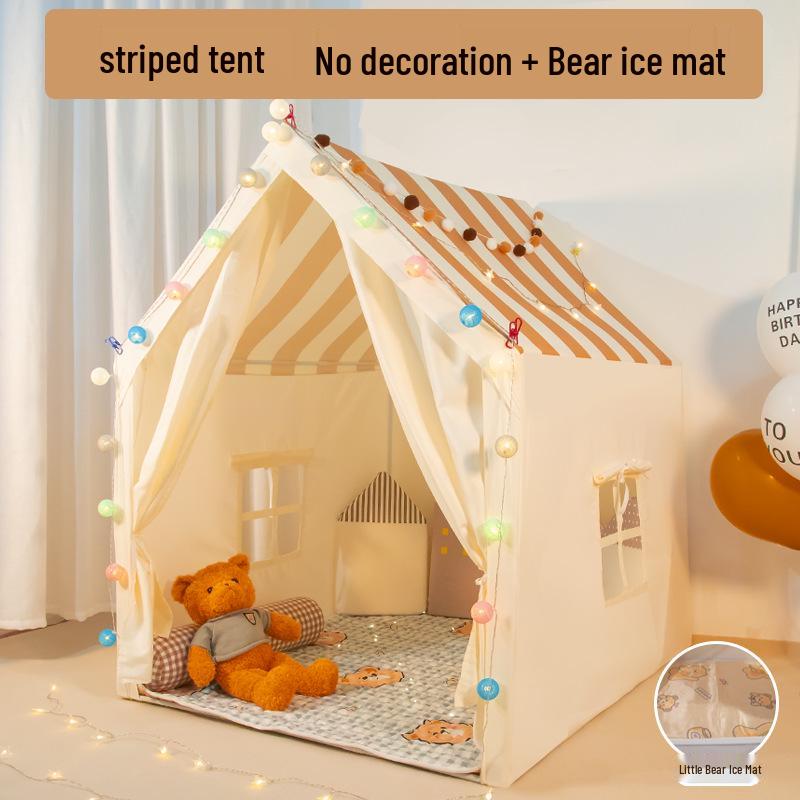 Kids' Indoor Castle Play Tent for Girls & Boys: Princess Room with Separate Beds