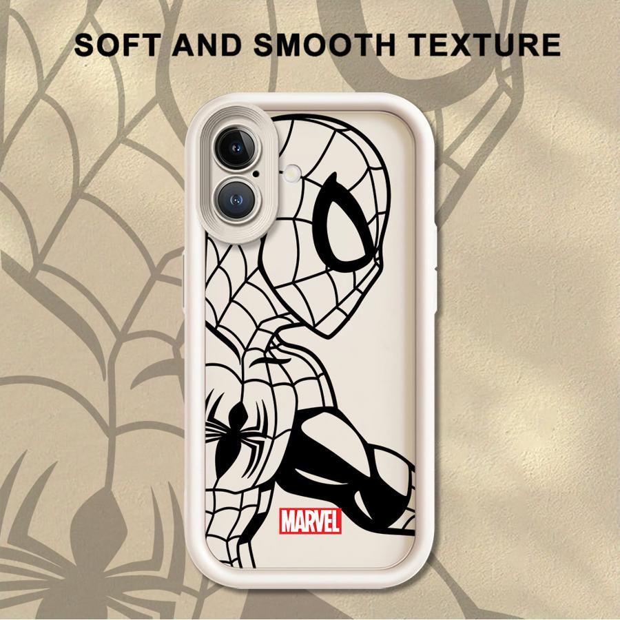 Marvel Spiderman Ironman Coole Handyhülle für iPhone 13 12 11 Pro Max 15 16 14 Plus XR 17 Air 16e XS Max Weiche Hülle
