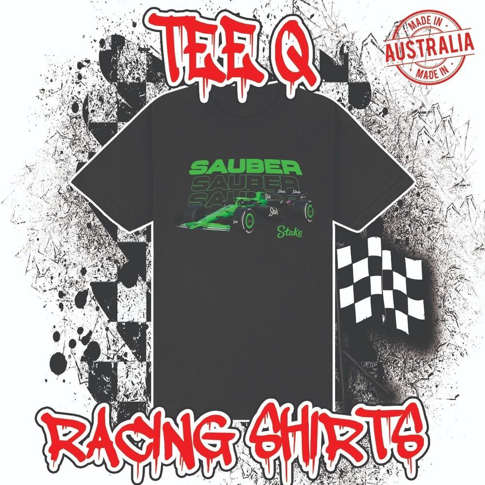 

Sauber Stake F1 ~ Premium Black Gildan Cotton Tee Unisex T-Shirt L