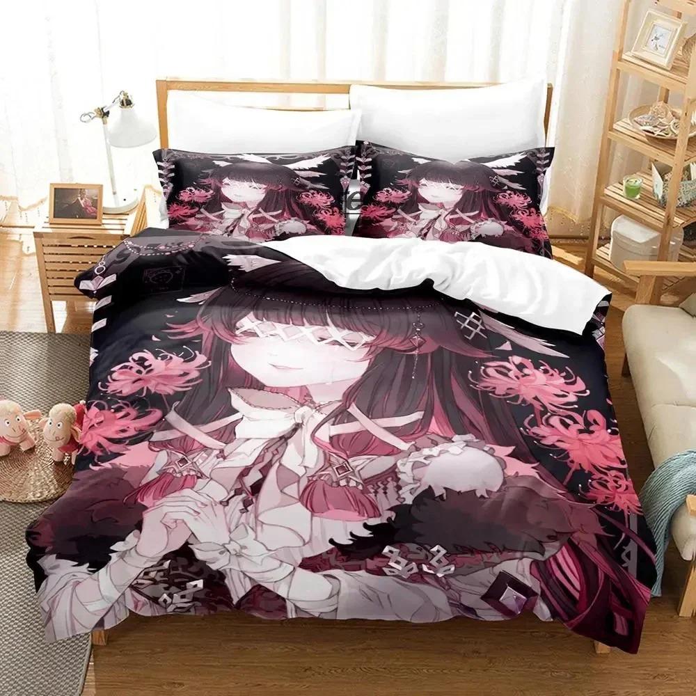 Genshin Impact Columbina Bedding Set For Bedroom Soft Modern Bedspreads Comefortable Kids Duvet Cover Quilt Cover And Pillowcase