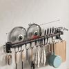 60cm No-Drill Wall-Mounted Kitchen Organizer Rack
